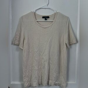 Max Mara Cream Short Sleeve Cream Blouse Size M $480